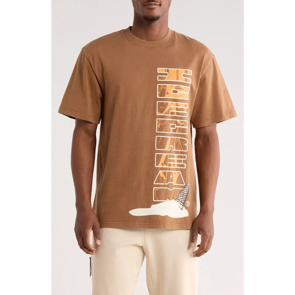 ICECREAM Big Time Oversize Graphic T-Shirt Toffee Size M